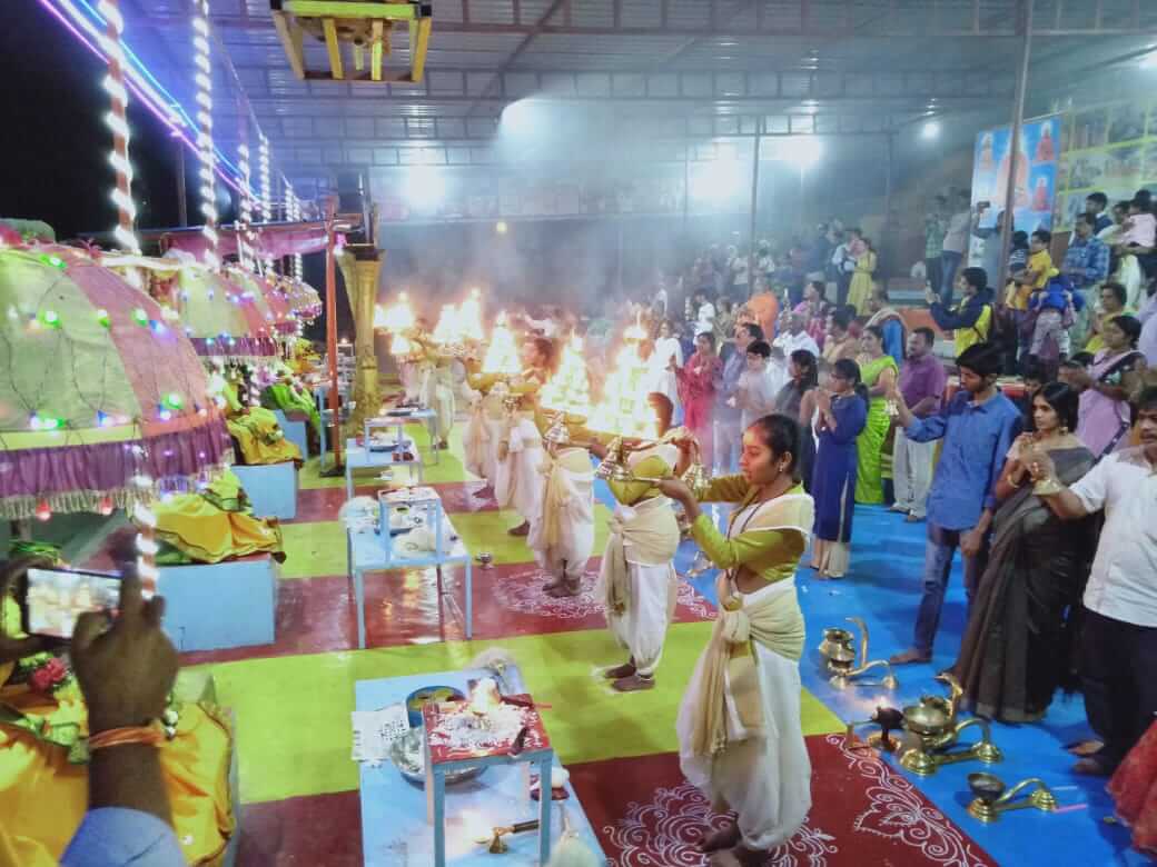 Godavari(Ganga) Aarti for Saraswathi Vasantha Panchami @ Basar with Veda Bharathi Peetham